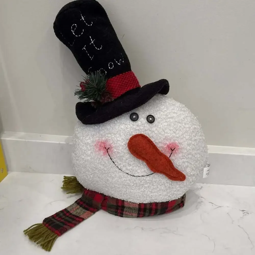 Adorable stuffed snowman w/ top hat